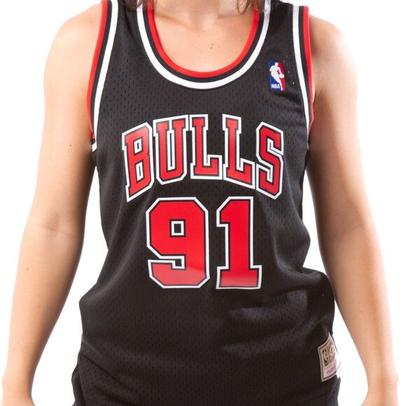 Women's Swingman Dennis Rodman Chicago Bulls NBA Mitchell & Ness Size M NWT $100 - Picture 1 of 4